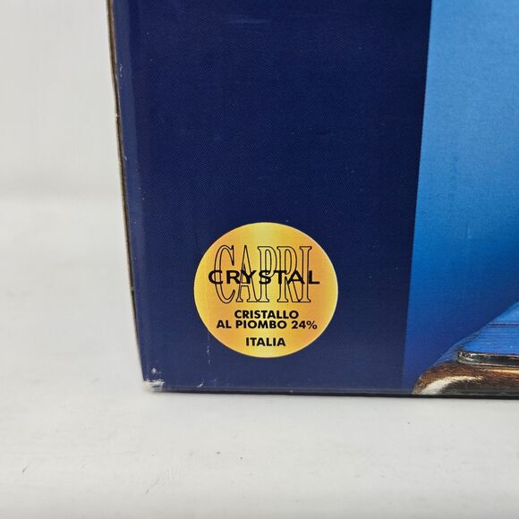 Capri Crystal Lotus Clear Vase 10" x 3.25" Genuine 24% Leaded Crystal New in Box - Picture 10 of 13